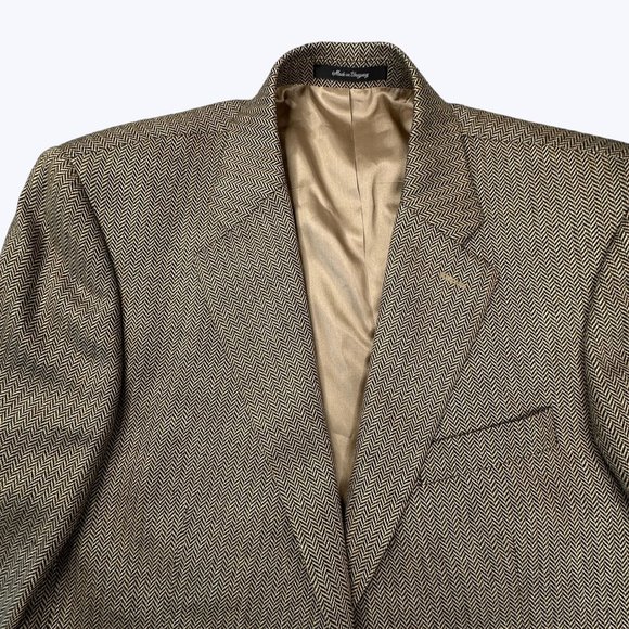 Zino Other - Zino NWT Men's Sport Coat Blazer‎ Size 42 Long Chevron pattern Silk and Wool